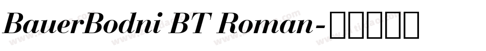 BauerBodni BT Roman字体转换